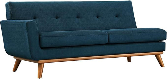Modway EEI-1795-AZU Engage Left-Arm Upholstered Fabric Loveseat, Azure