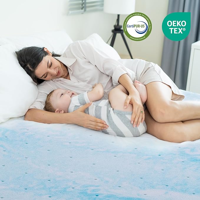 CH Charme House 3 Inch Memory Foam Mattress Topper Twin XL Size, Gel Infused Memory Foam Bed Topper for Back Pain Relief, Cooling Mattress Pad, CertiPUR-US Certified, 80"×38"