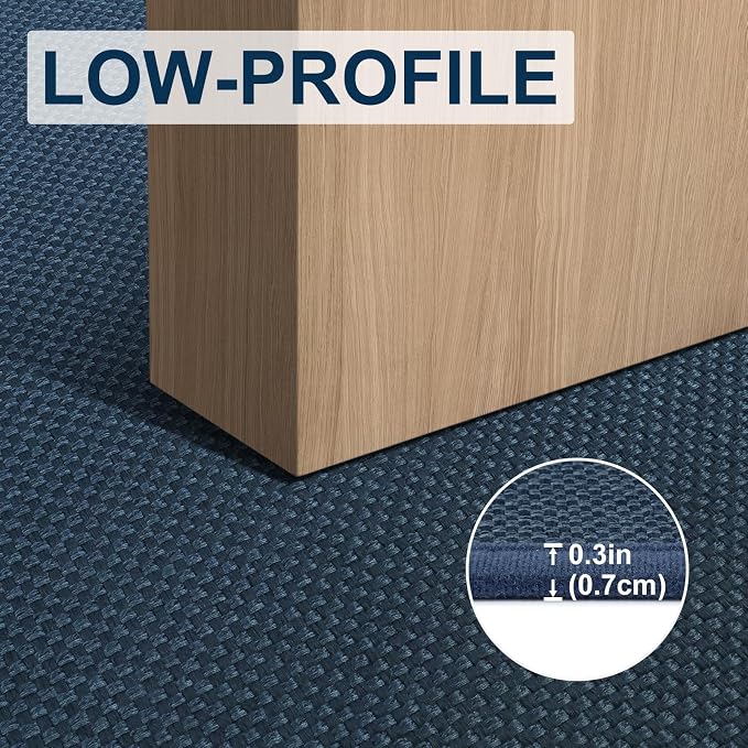 LEKEEPGO Door Mat 36"x59", Non Slip Door Mat Indoor Entrance, Rubber Backing Front Indoor Doormat Washable Absorbent Low-Profile Entryway Entry Resist Dirt Inside Door Mats, Cyan Blue - Image 6