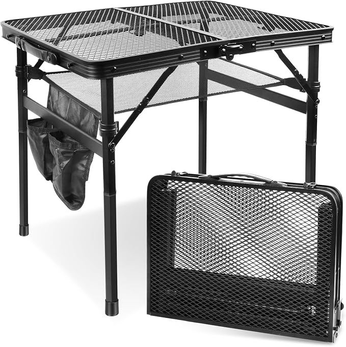 E EASTSTORM Folding Picnic Table for Grill Outdoor Camping Table with Portable Mesh Bag, Compact & Foldable for Easy Storage - Great for Picnic, Garden, Patio, Dining, BBQ, Party, Market 2Ft by EEASTSTORM