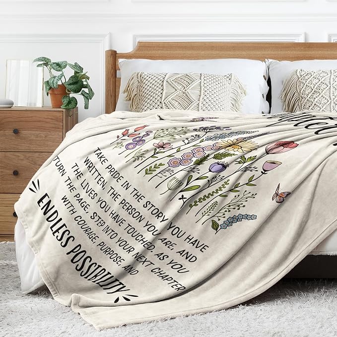 Afterprints 40th Birthday Gifts Women, Chapter 40 Blanket Gift for Her, 40 Year Old Birthday Gifts for Women, Friend, Sister, Mom, 1986 Bday Gift, Turning 40 Throw Blankets 60'' x 80''