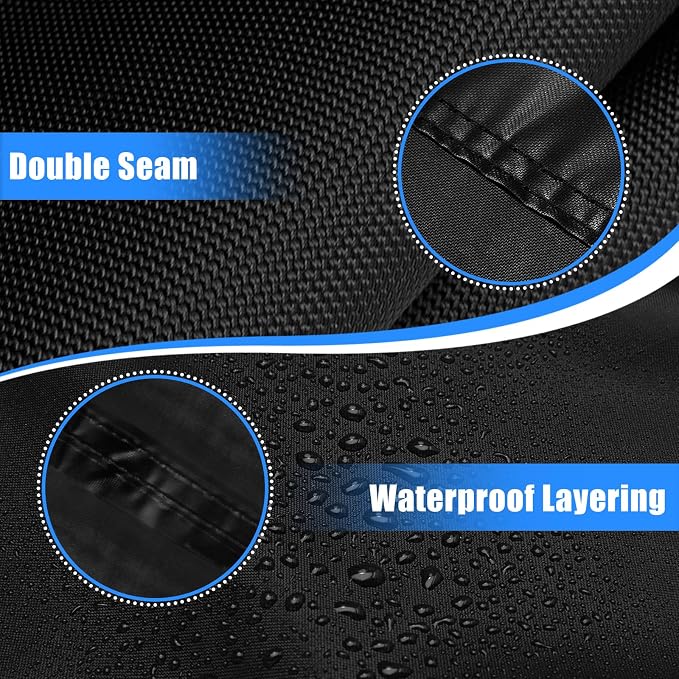 SIRUITON Patio Furniture Covers 4 Piece Set Waterproof Outdoor Patio Furniture Set Covers, 600D Heavy Duty Durable and Water Resistant Fabric Fit for Chairs, Couch, Coffee Table -XX-Large Black - Image 3