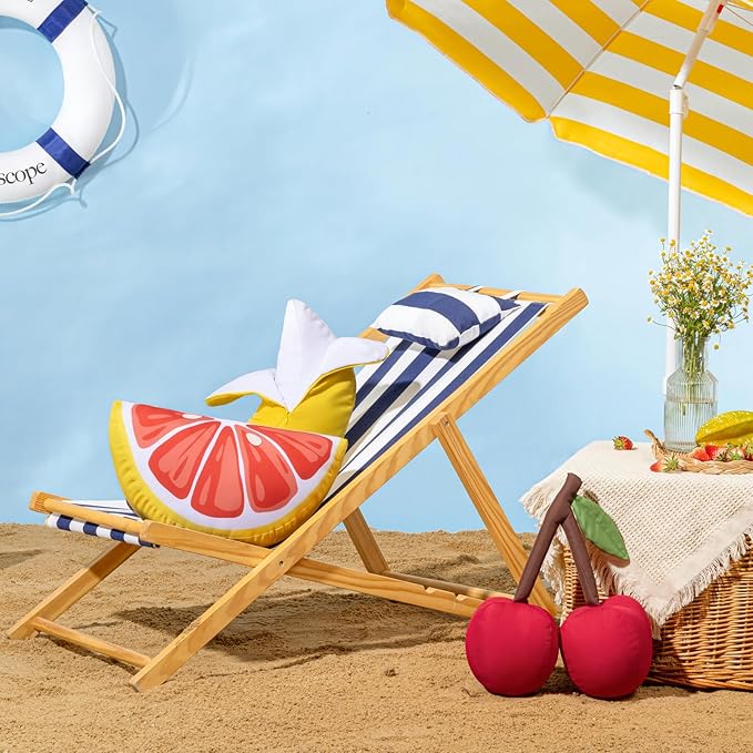 Phantoscope Fruit Outdoor Shaped Pillow Series Cherry Shaped Waterproof Outdoor Throw Pillow with Leather Decorative, Cushions for Fun Home Decor for Patio, Pool, Red, 15 x 6.5 inches