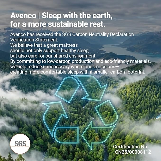 Avenco 6 Inch Full Size Mattress with Open-Cell Foam for Breathable Comfort, Gel Memory Foam Full Mattresses with Removable Cover, CertiPUR-US Certified Mattress in a Box