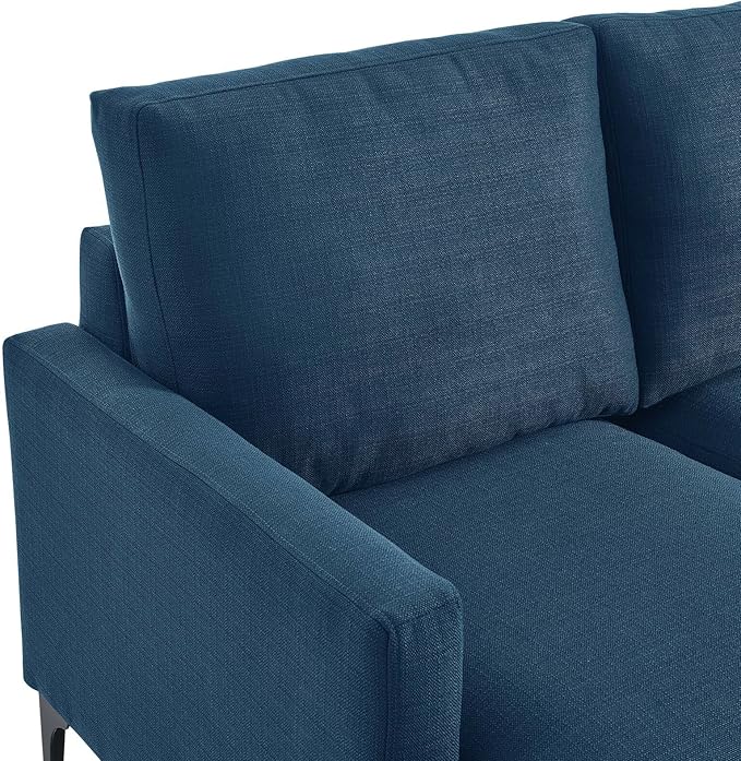 Modway EEI-6006-AZU Evermore Upholstered Fabric Loveseat, Azure