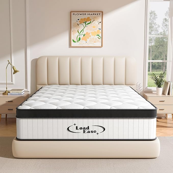 Mattress Queen Size, 14 Inch Queen Hybrid Mattress in a Box, Memory Foam with Firm Individually Wrapped Pocket Springs, Pressure Relief & Motion Isolation, CertiPUR-US Certified, 60" x 80" x 14"