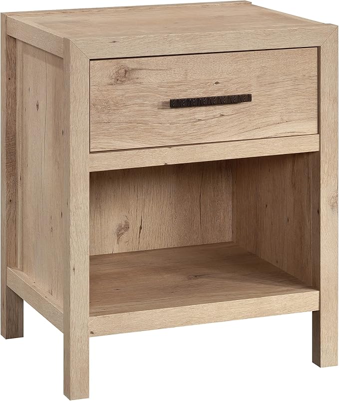Sauder Pacific View Bedroom Night Stand, Spacious Storage, 1 Drawer Nightstand, Prime Oak Finish by SAUDER%C2%AE