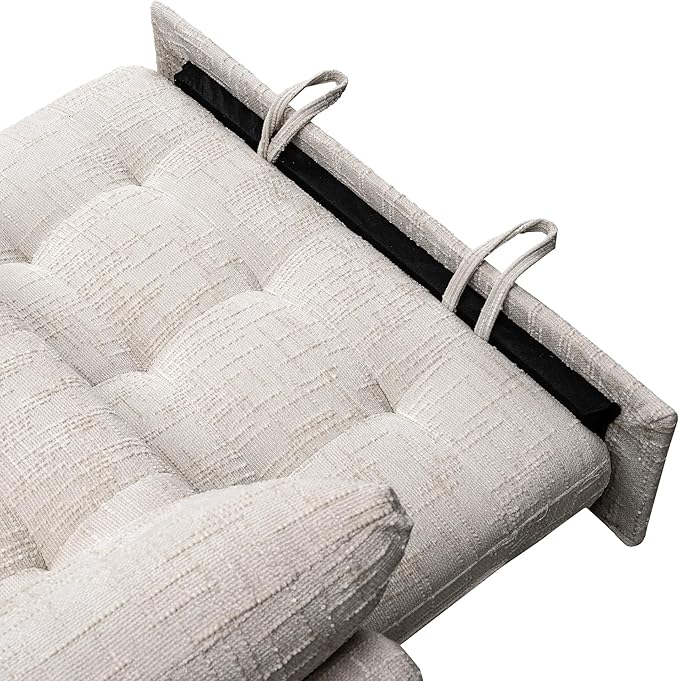 Casaphoria 3 in 1 Sofa Bed with Wheels & USB Port – Convertible Sleeper Sofa L-Shaped Pull-Out Bed for Living Room Apartment 3-Seater Couch in Beige