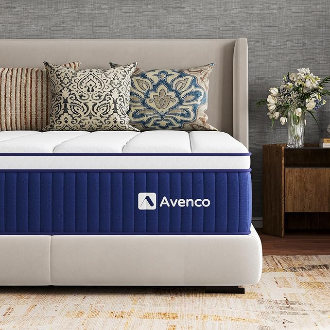 Avenco 10 Inch Full Mattress, Full Size Hybrid Mattress with Gel Memory Foam and Smarts Coil Spring, Balanced Comfort & Contour Support, Pressure Relief, Mattresses in a Box, CertiPUR-US Certified
