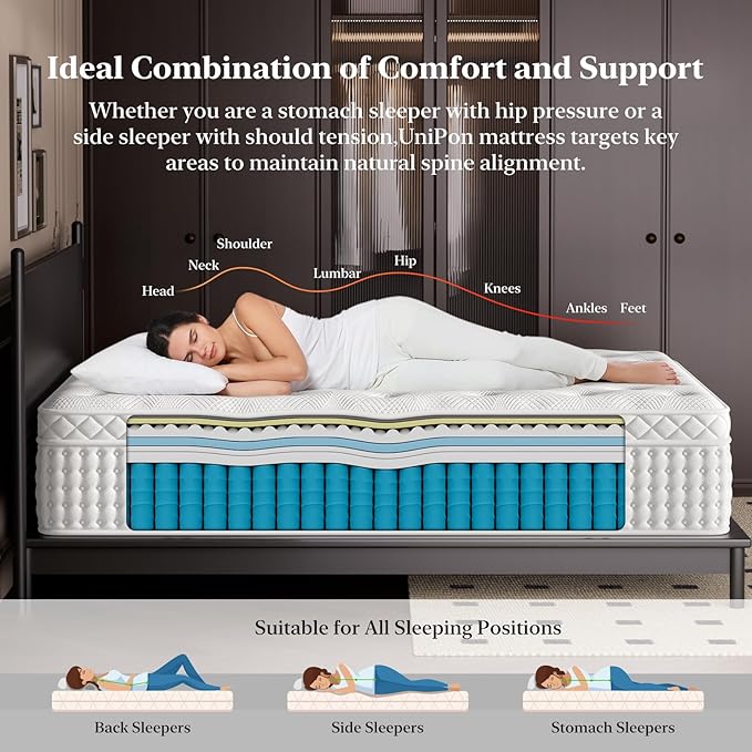 BedStory Upgrade 14 Inch Firm Queen Size Mattress, Luxury Hybrid Mattress for Pressure and Pain Relief, Signature Collection Deep Sleep Mattresses, 10 Years Warranty, 365 Nights Trial