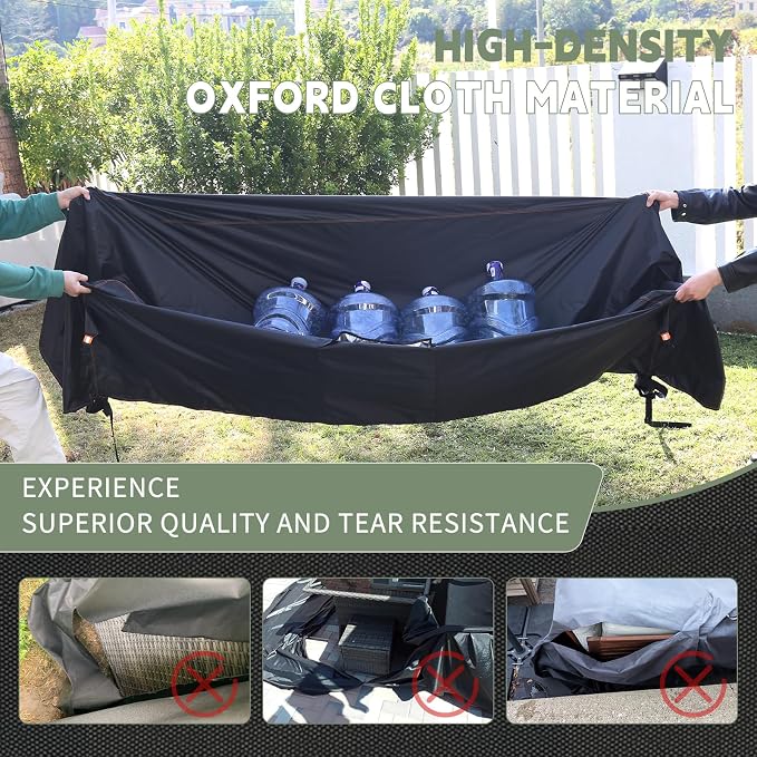 Patio Furniture Covers Waterproof, Square Outdoor dining Table Coffee Cover for winter , Heavy Duty patio table covers for outdoor furniture 49" L x 49" W x 28" H Black - Image 5