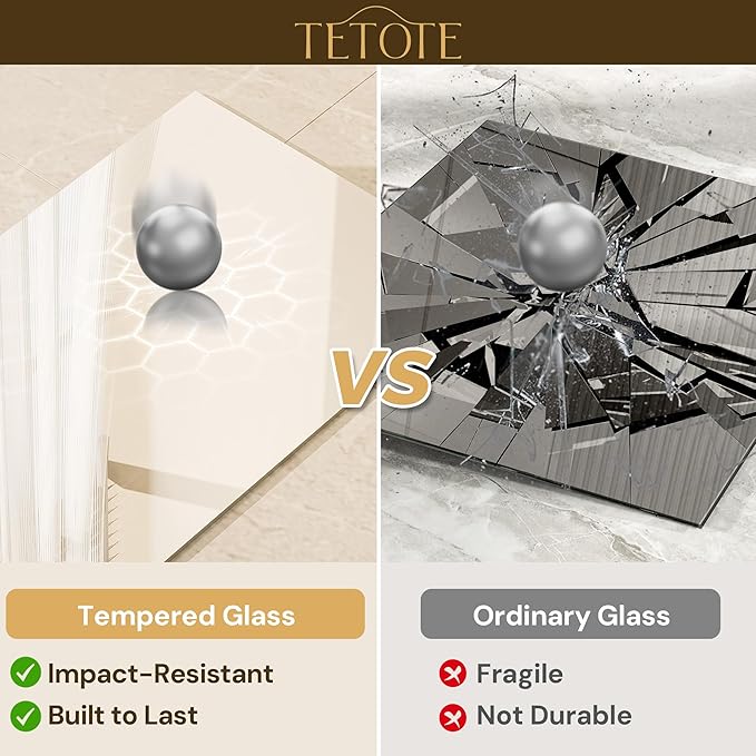 TETOTE Frameless Mirror 20" x 30" Bathroom Mirrors for Wall with 4mm Tempered Glass, Suitable for Bedroom, Entryway, Hallway, Gym, Vertically/Horizontally - Image 4