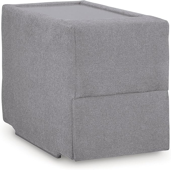 Signature Design by Ashley Casual Modmax Stain Resistant U-Shape Right-Arm Facing 8-Piece Sectional with Chaise and Storage Consoles, Gray