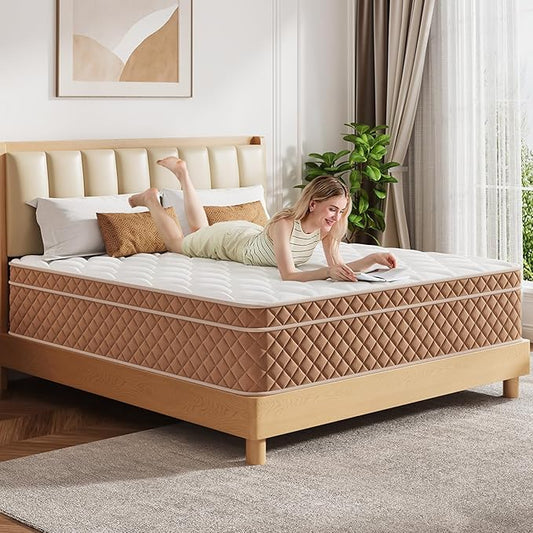 King Mattress, Medium Firm Memory Foam Bed Mattress, Fiberglass Free, CertiPUR-US Certified Safe Materials, Foam and Spring, King Size Mattress in a Box, (12 in King)