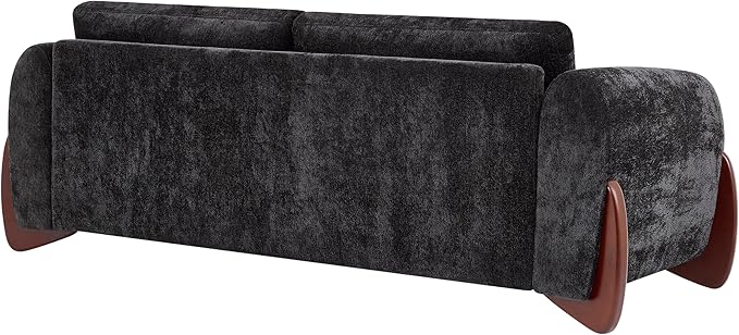 89" Sofa Couches for Living Room, Modern 3 Seat Couch Upholstery Cozy Sofas for Small Space, Bedroom, Apartment, Home Office, Black