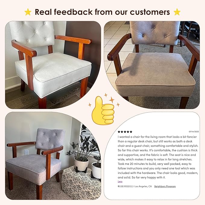 Versatile Accent Chair, Small Side Arm Chair,Mid Century Oversize Armchair,Upholstered Wooden Accent Chairs,Tufted Back,Armrest,Cushion, for Office,Waiting/Reading/Living Room, Green