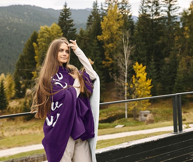 Get Well Gifts for Women/Men After Surgery, Sympathy Gift, Feel Better/Get Well Soon Gift for Women, Surgery Recovery Gift for Men, at Least You Dont Have to Wear A Cone Purple Blanket 60"x80"