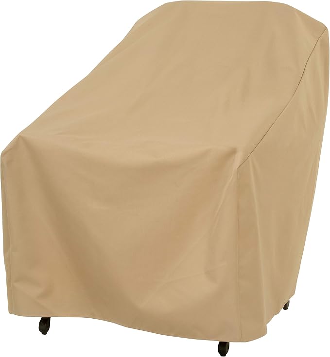 Modern Leisure Basics Patio Chair Cover - Weather-Resistant Fabric - Furniture Protection Perfect for Patio, Deck, and Porch - 27" L x 34" W x 31" H - Khaki - Image 13