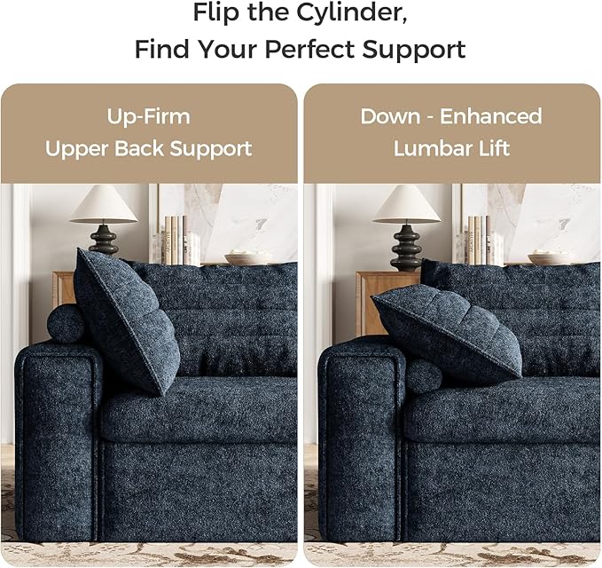 106.7" Modular Sectional Sofa with Deep Seat, Upholstery L Shaped Cloud Couch for Living Room, 3-Seater Modern Boneless Sofa with Movable Ottomans, Removable Cover, No Assembly Required, Aqua Blue