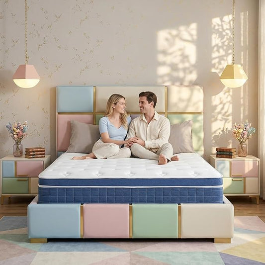 Full Size Mattress - 12 Inch Full Mattress- Hybrid Memory Foam Mattress,Pressure Relief, Cooling Breathable Cover, CertiPUR-US Certified, Bed-in-a-Box
