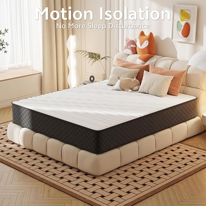 12 Inch Full Size Firm Hybrid Mattress in a Box, Memory Foam & Pocket Spring Mattress for Pressure Relief, Strong Support & Motion Isolation, Full Bed Mattress