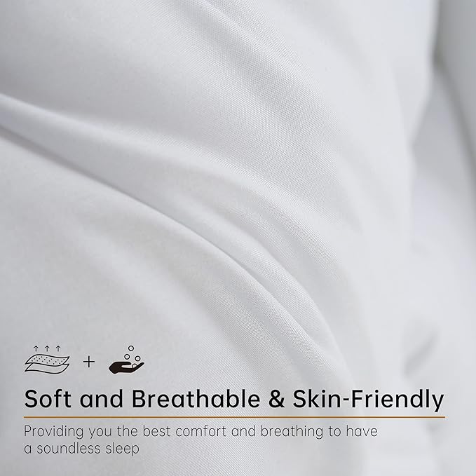 Queen Comforter Duvet Insert White, All Season Down Alternative Comforter, Ultra Soft Quilted Bedding Comforter with 8 Corner Tabs, Machine Washable