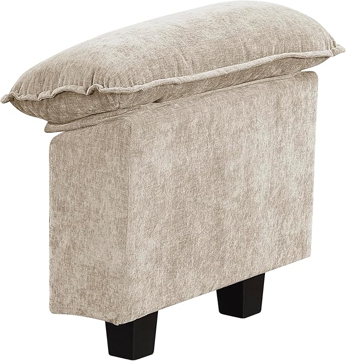 Lexicon Modular Sectional Sofa, Module for Sectional Couch, 2 Arms with Adjustable Pillow Top Set, Left and Right Sofa Arm, Soft Upholstery, Durable Frame, Customizable Comfort, Chenille Light Taupe