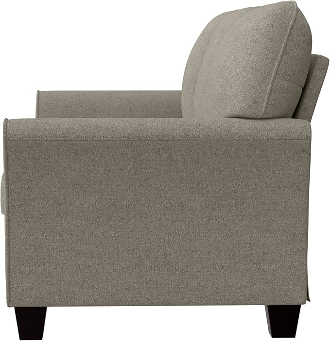 Hillsdale Lorena Modern Upholstered Sofa Fabric Couch, Greige