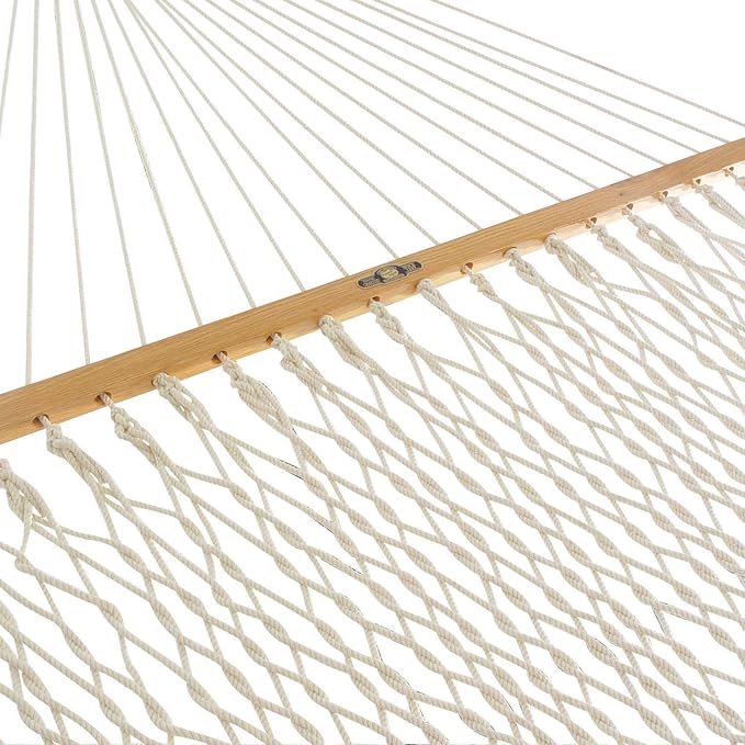 Original Pawleys Island 15OC Presidential Original Cotton Rope Hammock with Free Extension Chains & Tree Hooks, Handcrafted in The USA, Accommodates 2 People, 450 LB Weight Capacity, 13 ft. x 65 in. - Image 3