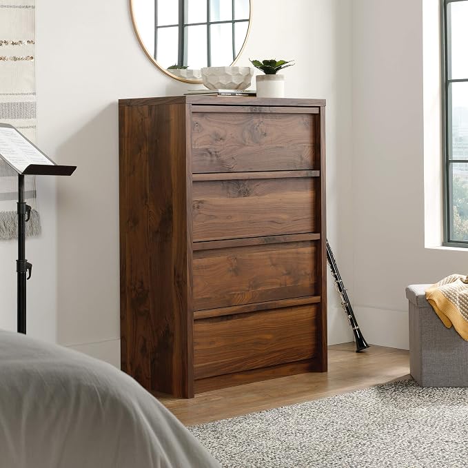 Sauder Harvey Park 4-Drawer Chest, Grand Walnut finish - Image 2