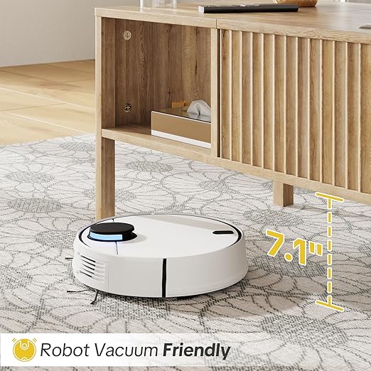 Fluted Lift Top Coffee Table with Hidden & Open Storage, Rectangle Modern Coffee Table for Living Room, Smooth Hydraulic Lift, Large Capacity, Safe Round Corner Easy to Clean, Vertical Grain-Natural