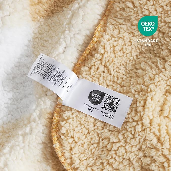 Cozy Bliss Luxury Sherpa Throw Blanket for Couch, Premium Reversible Buffalo Plaid Thick Throw, Warm Cozy Soft Blanket for Home and Gifts (Beige, 50" x 60")