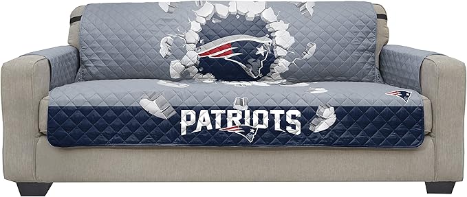 Pegasus Sports NFL Unisex NFL Sofa Couch Reversible Furniture Protector with Elastic Straps, 75-inches by 110-inches