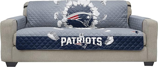 Pegasus Sports NFL Unisex NFL Sofa Couch Reversible Furniture Protector with Elastic Straps, 75-inches by 110-inches