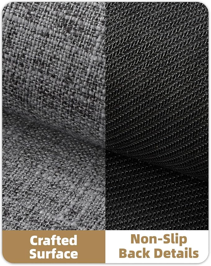 Color&Geometry Ultra Thin Indoor Door Mat (Rolled-up NO Creases) 24"x36", Non Slip Rubber Backed Dirt Trapper Door Mat Indoor Entrance, Low Profile Entryway Mat, Easy Clean, Dark Grey Linen - Image 6