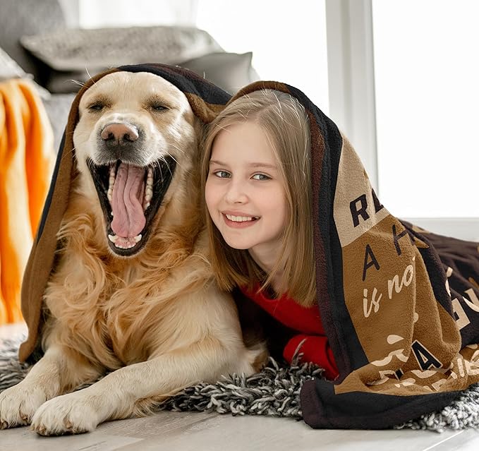 Mothers Day Golden Retriever Gifts for Women Blanket, Gifts for Golden Retriever Owners/Lovers/Mom/Kids/Dog for Birthday Soft Decor Throw Blanket 50"x60"