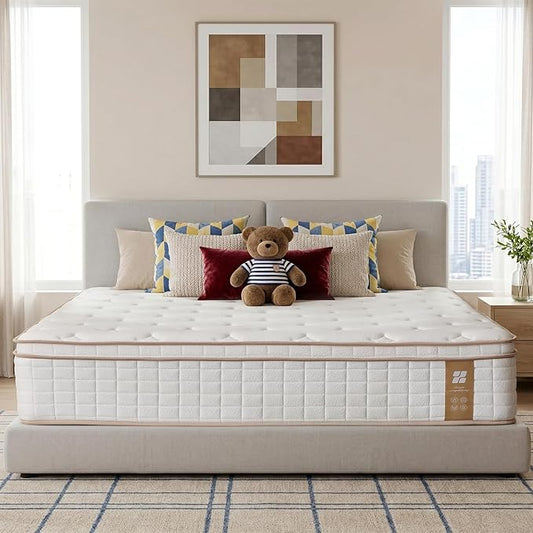 Profus 12 Inch King Size Mattress, Memory Foam King Mattress for Cool Night & Pressure Relief, Medium Firm Feel with Strong Edge Support & Motion Isolation, CertiPUR-US Certified Mattress in A Box