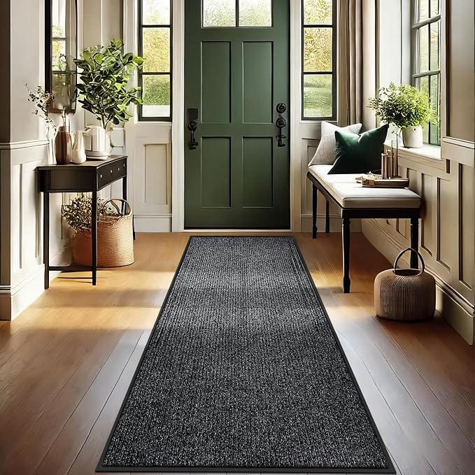 Azadx 3'x10' Indoor Outdoor Door Mat Heavy Duty Front Door Mat Ultra Absorbent Muddy Dirt Resist Welcome Door Mats Non-Slip Backing Entrance Mat for Home Commercial Outdoor Entrance Floor Mat - Image 2