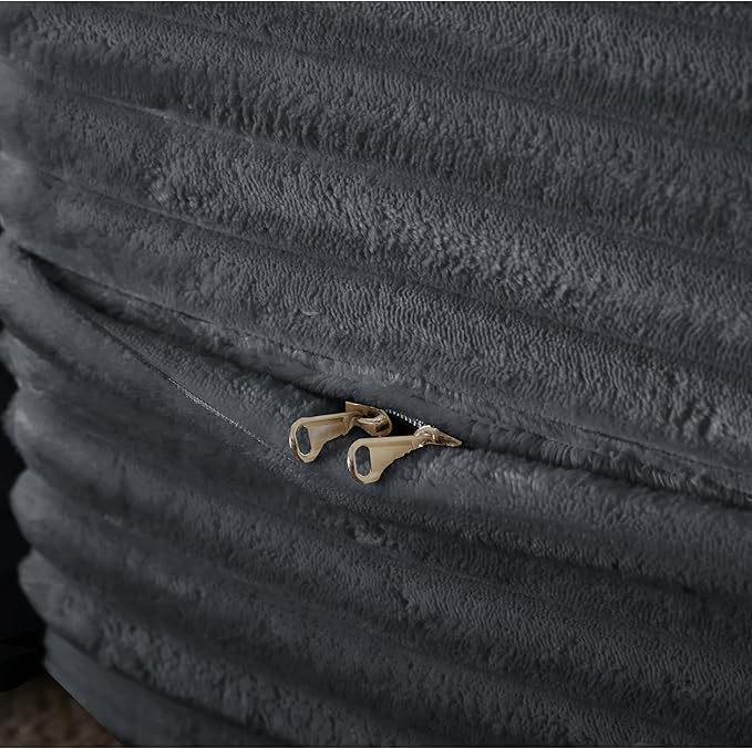 Ball & Cast 78" Convertible Sleeper Sofa Bed with Pillows, Corduroy Folding Mattress Couch Bed, Floor Futon Sofa Comfy Compressed Cloud Couch for Living Room,Dark Grey