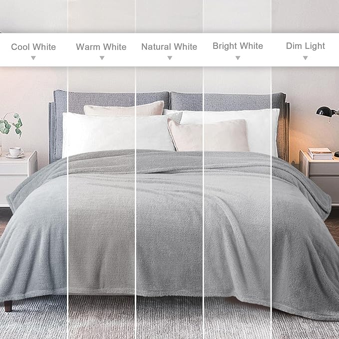 Exclusivo Mezcla Twin Size Blanket for Bed, Super Soft Velvet Plush Fleece Blankets, Fuzzy Cozy and Warm for Winter, 60x80 Inches, Light Grey