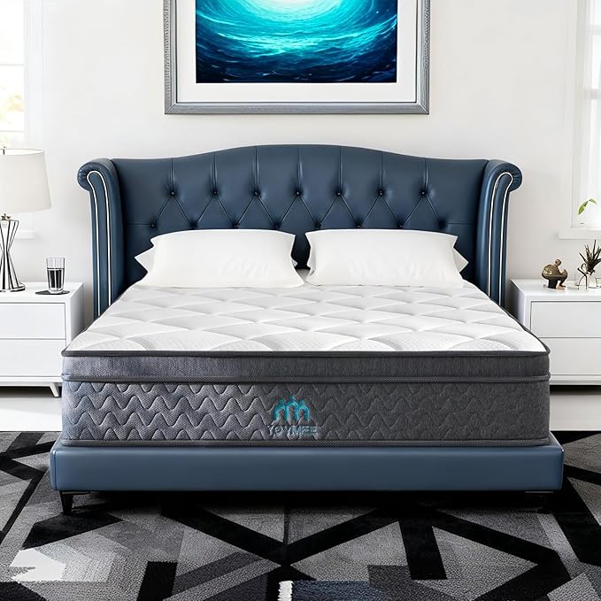 Twin Size Mattress 10 Inch,Twin Mattress in a Box for Cool Sleep Gel Memory Foam Hybrid Bed Mattresses Individual Pocket Springs,Soft&Breathable Comfort Support,Medium Firm Feel,Motion Isolation