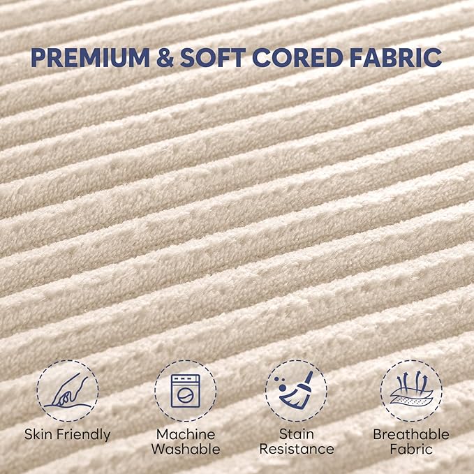 SHOUREN Folding Sofa Bed,Convertible Sleeper Chair Bed with Pillow,Foldable Futon Couch Mattress with Back Support,Portable Lazy Floor Sofa Lounger, Beige, Single