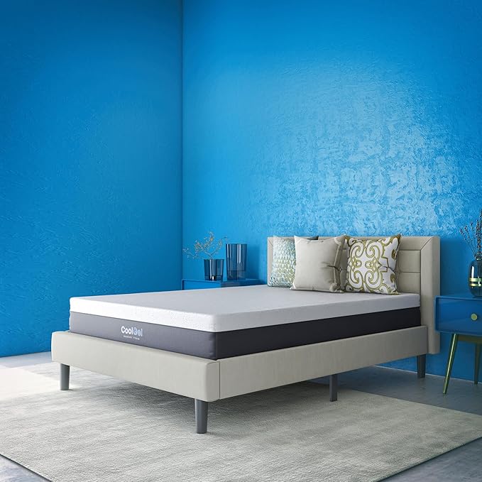 Classic Brands Cool Gel Chill Memory Foam 14-Inch Mattress with 2 BONUS Pillows |CertiPUR-US Certified |Bed-in-a-Box, Queen