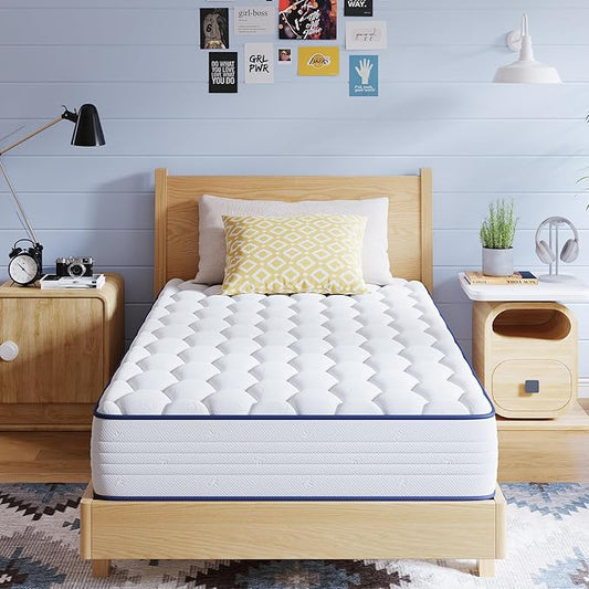 Avenco 6 Inch Twin XL Mattress, Twin Bed Mattresses in a Box, Medium Soft, Breathable Fabric Cover & Adaptive Support, CertiPUR-US Certified, Twin XL Size Mattress in Guest and Kids Bedroom