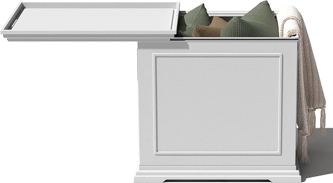 Veradek Brixton Tray Table - 2-in-1 Outdoor Side Table with Storage and Tray for Patio/Porch | Durable All-Weather Resistant | Classic & Functional by VeradekOutdoor