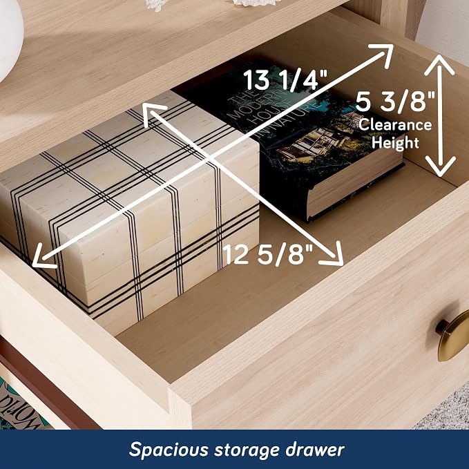 Sauder River Ranch Nightstand W/Drawer, Harvest Walnut Finish - Image 6