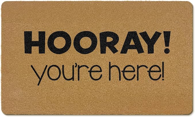 Funny Coir Door Mats Outdoor, Funny You're Here Front Door Mat Outside Entrance, Classroom Preppy Welcome Doormat Outdoor Indoor Entrance for Classroom Home Entryway Decor, 17x30in by EGBTL