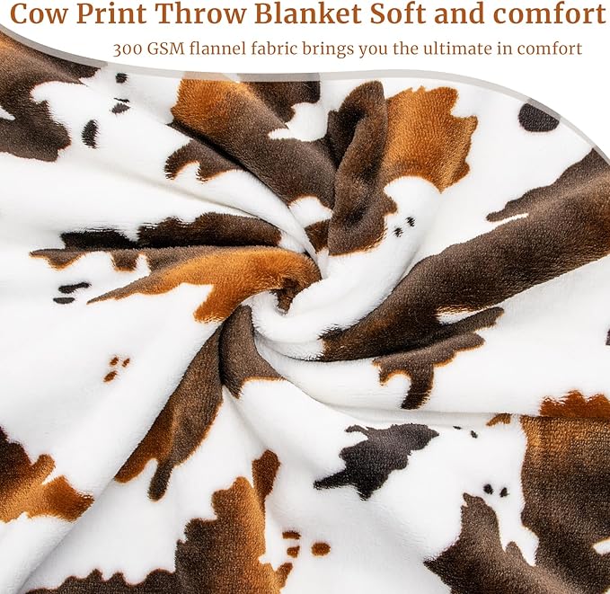 Brown Fleece Throw Blanket, Ultra Soft Warm Lightweight Microfiber Blanket, Cozy Fuzzy Plush Throw for Couch Sofa Bed, Breathable All-Season Blanket, Home Decor Travel Camping Gifts for Kids Women Men