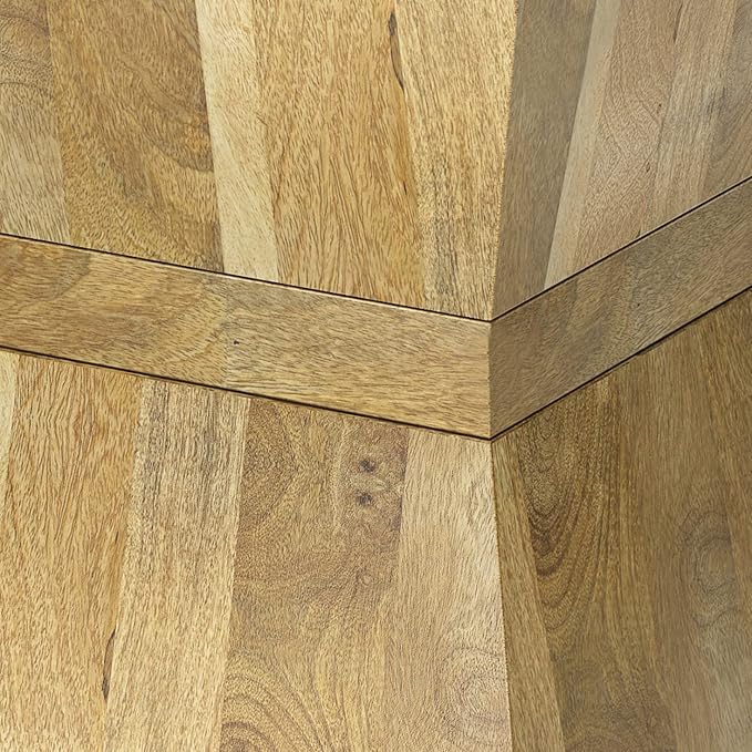 SIMPLIHOME Westfield SOLID MANGO WOOD 14 inch Wide Square Boho Side Table in Natural, Fully Assembled for the Living Room and Bedroom