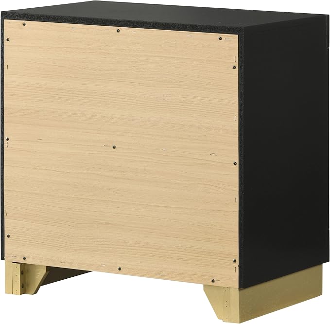 Coaster Home Furnishings Caraway Contemporary Wood 2-Drawer Bedroom Nightstand Bedside Table Organizer Unit Black 224782 - Image 9